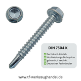 DIN 7504 K Bohrschrauben - Einzelabnahme