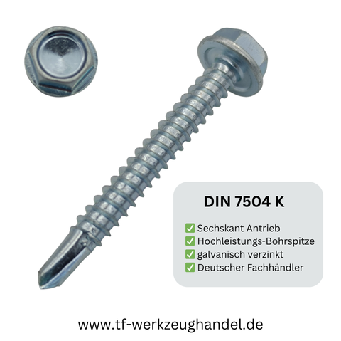 DIN 7504 K Bohrschrauben - Einzelabnahme