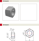 Sechskantmutter DIN 934, verzinkt Klasse 8