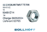 DIN 934 A1A verzinkt 8.8