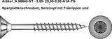 Spanplattenschrauben, Teilgewinde, Senkkopf Torx mit Fräsrippen  A1A verzinkt