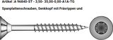 Spanplattenschrauben, Teilgewinde, Senkkopf Torx mit Fräsrippen  A1A verzinkt