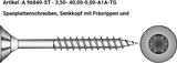 Spanplattenschrauben, Teilgewinde, Senkkopf Torx mit Fräsrippen  A1A verzinkt