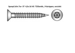 Spanplattenschrauben, Vollgewinde, Senkkopf Torx mit Fräsrippen  A1A verzinkt