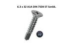 Blech-Bohrschraube Senkkopf PH DIN 7504 Stahl