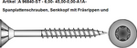 Spanplattenschrauben, Teilgewinde, Senkkopf Torx mit Fräsrippen  A1A verzinkt