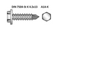 Bohrschraube Sechskantkopf DIN 7504 K Stahl 5,5 mm & 6,3 mm