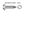 Bohrschraube Sechskantkopf DIN 7504 K Stahl 3,5 mm & 3,9 mm