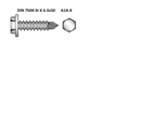 Blech-Bohrschraube Sechskantkopf DIN 7504 K Stahl